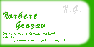 norbert grozav business card